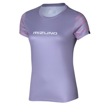 Camisa Mizuno Athletics Estampados Tee Mujer - Morados - Chile M058GXALSV